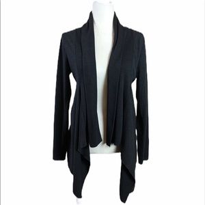 Coldwater Creek Grey Cascading Sweater Cardigan Size Small